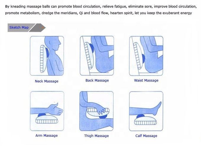 반죽 Shiatsu 목 마사지 기계 베개는 20의 W 자동 시간을 15 분 4 맨 위 디자인 강화합니다
